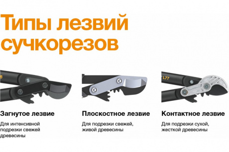 Купить Сучкорез Fiskars плоскостной с загнутыми лезвиями,большой L78   112590/1000584 фото №4